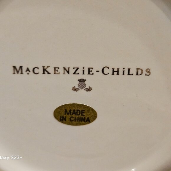 RARE MACKENZIE CHILDS HALLOWEEN BOO SCARY SKELETON CERAMIC COFFEE TEA MUG CUP - Picture 9 of 12